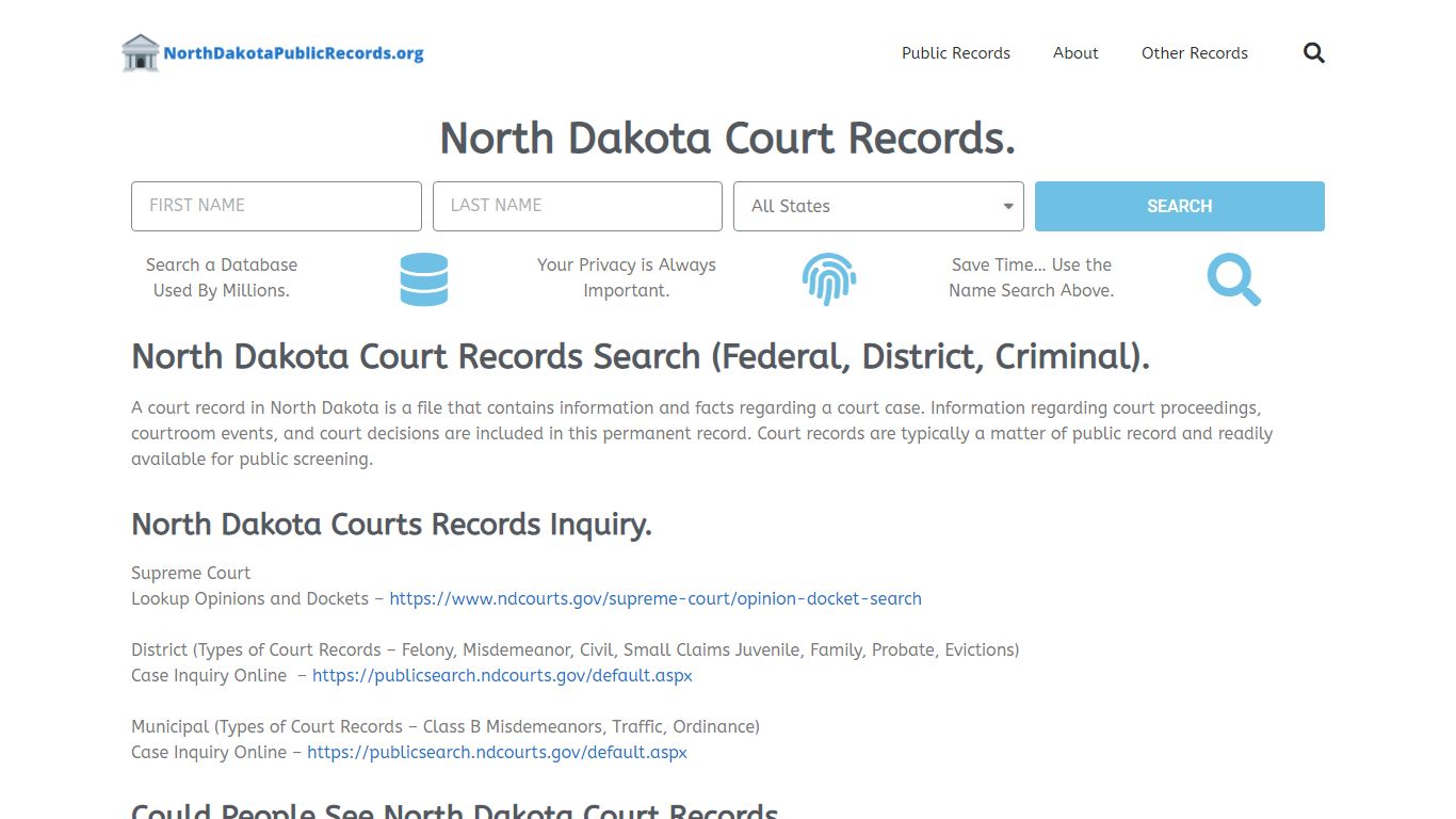 Nd Courts Public Search